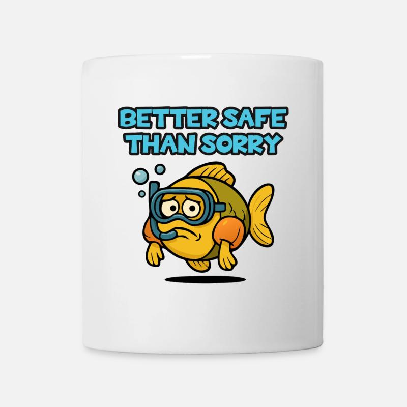 Sichere Tauchfische - Tasse - Weiß