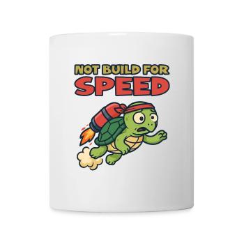 Tortue avec fusée : Pas conçue pour la vitesse - Mug blanc - blanc - Devant