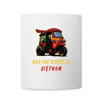 Vietnam Tuk-Tuk Racing - Mug blanc - blanc - Devant