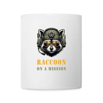 Raccoon on a mission - Mug - white - Front