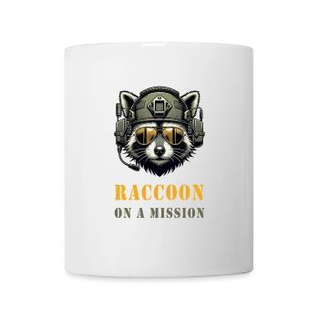 Raccoon on a mission - Mug - white - Front