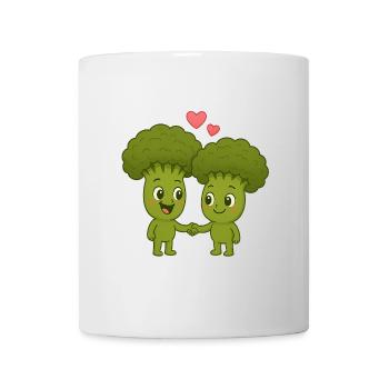 Niedliche Broccoli mit Herzen - Tasse - Weiß - Vorne