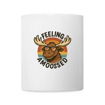 Cool Moose with Sunglasses Retro Style - Mug - white - Front