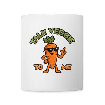 Talk Veggie To Me Carrot Graphic - Mug - white - Front