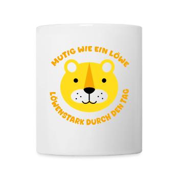 Mutig wie ein Löwe - Tasse - Weiß - Vorne