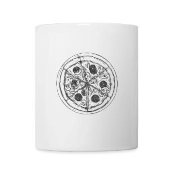 Pizza - Tasse - Weiß - Vorne