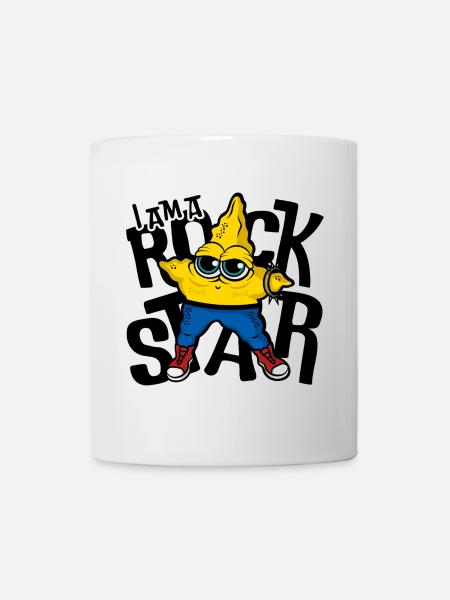 I am a Rock Star - Yellow Star Cartoon - Mug - white