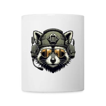Military Raccoon - Mug - white - Front