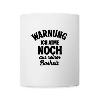 Warnung - Tasse - Weiß - Vorne