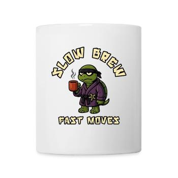 Slow Brew Fast Moves Turtle - Tasse - Weiß - Vorne