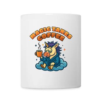 Sleep-inducing unicorn needs coffee - Mug - white - Front