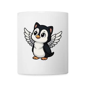 Süßer Pinguin Katze Engel mit Katzenohren Heilig - Tasse - Weiß - Vorne