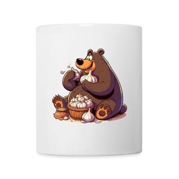 Ours à l’ail Yummy Knofi Gift - Mug blanc - blanc - Devant