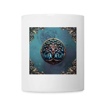City in the shade of the lush tree of life - Mug - white - Front