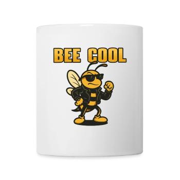 Bee Cool biker bi en veste en cuir - Mug blanc - blanc - Devant