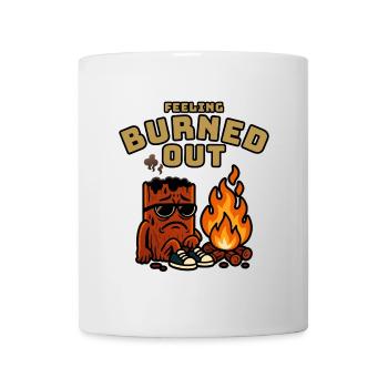 Ausgebrannt fühlen – müdes T-Shirt-Design - Tasse - Weiß - Vorne