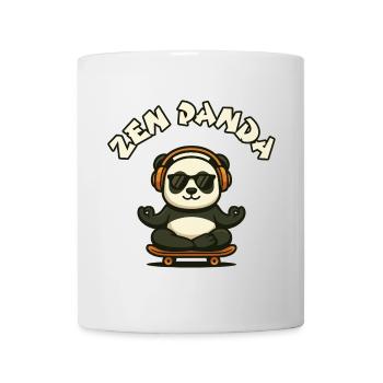 Zen Panda mit Skateboard und Kopfhörern - Tasse - Weiß - Vorne