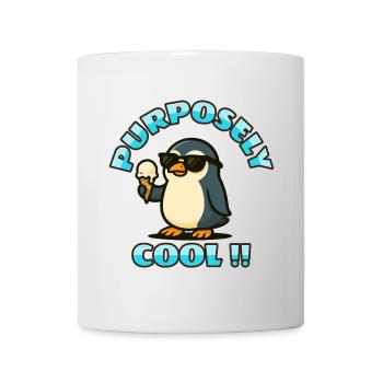 Un Pingouin Cool avec Glace - Mug blanc - blanc - Devant