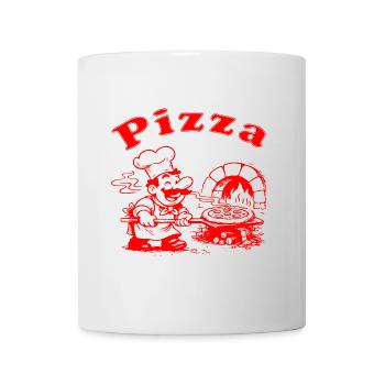 Pizza Schatel Motiv Italiano Italien Cool Fun - Tasse - Weiß - Vorne
