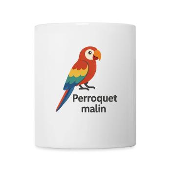 Perroquet coloré "Perroquet malin" - Mug blanc - blanc - Devant