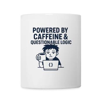 Kaffeemaschine und technischer Stil - Tasse - Weiß - Vorne
