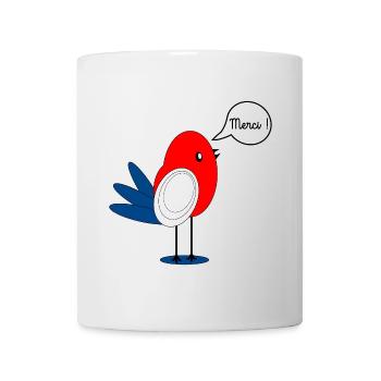 FRANZÖSISCH DANKE FANKREICH - Tasse - Weiß - Vorne