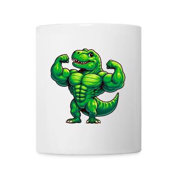 Entraîneur de cerf-volant solide avec conception musculaire - Mug blanc - blanc - Devant