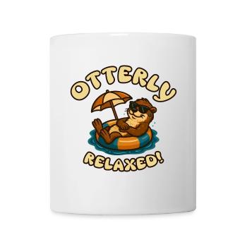 Entspannter Otter in der Sonne - Tasse - Weiß - Vorne