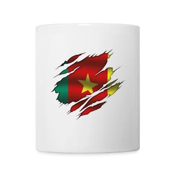 Flag of Cameroon - Cameroon - Torn Flag - Mug - white - Front