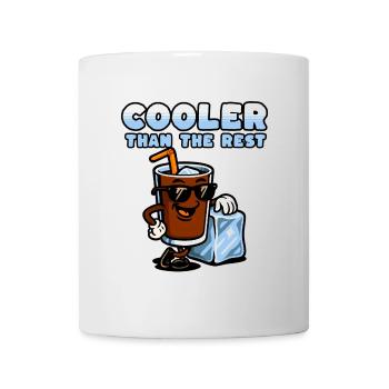 Cola-figur med is og solbriller - Mug - white - Front