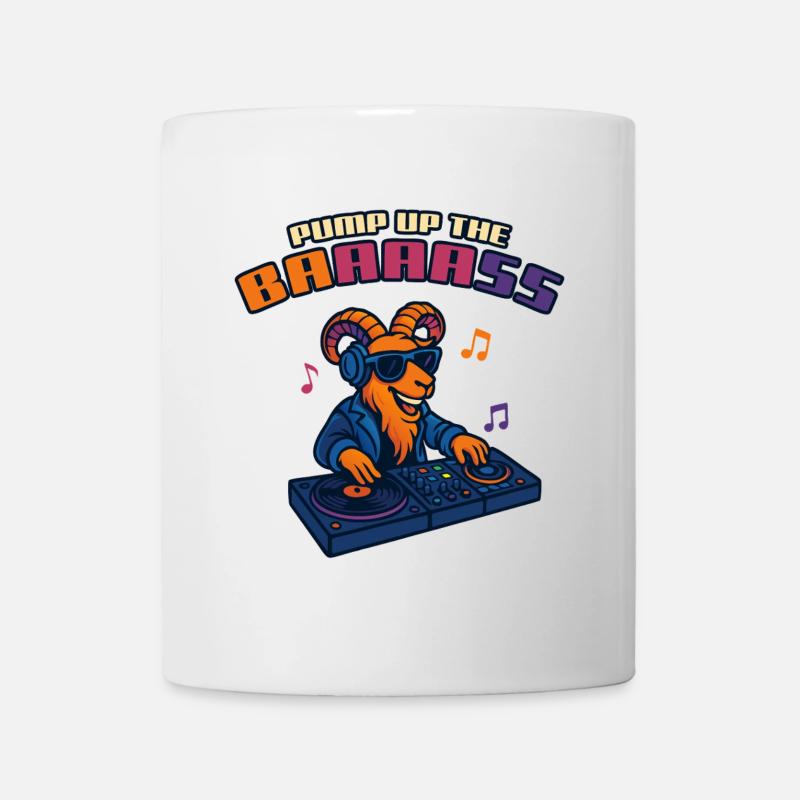 Goat DJ – Pump Up the Baaaass - Tasse - Weiß