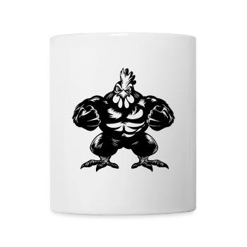 Muscular Comic – Funny Bodybuilder Chicken - Mug - white - Front