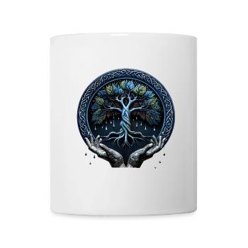 Wasser und Weisheit Der mystische keltische Baum des Lebens - Tasse - Weiß - Vorne