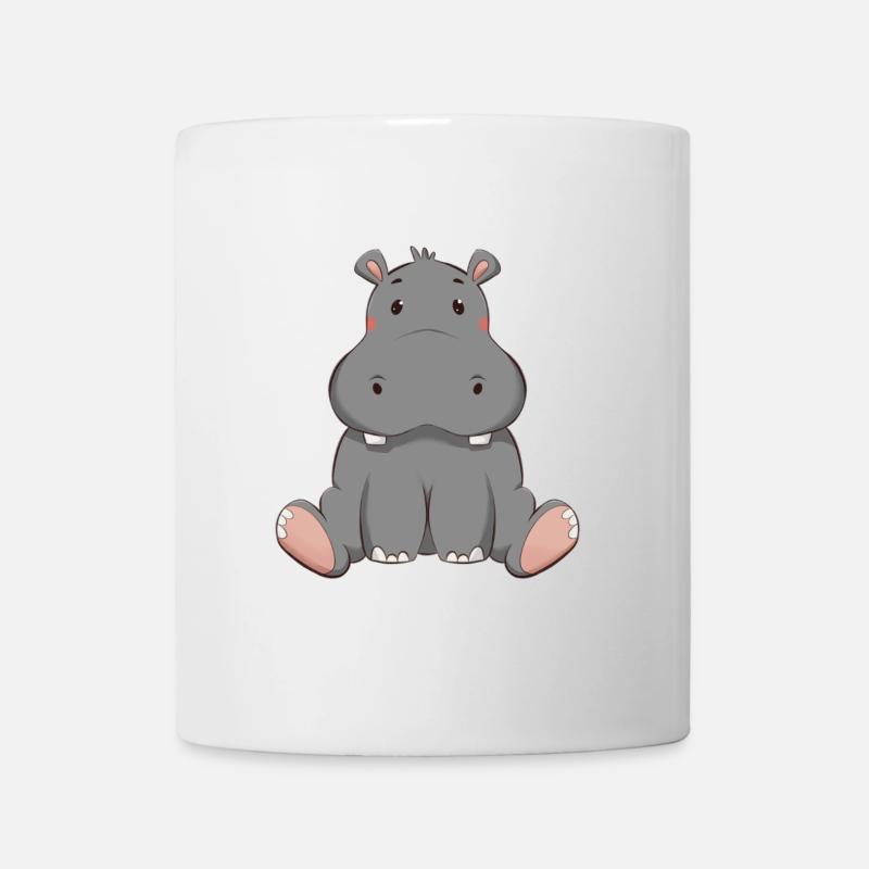 Nilpferd - Tasse - Weiß
