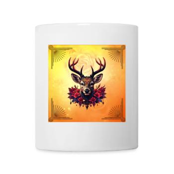 Grâce mystérieuse, le cerf des ombres et des lumières. - Mug blanc - blanc - Devant