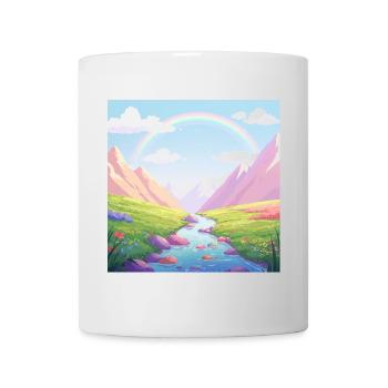 Nature Dream: Rainbow in the Mountains - Mug - white - Front