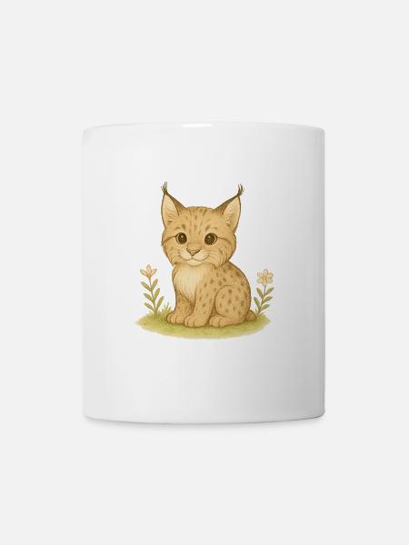 Nordischer Wald - Luchs - Tasse - Weiß