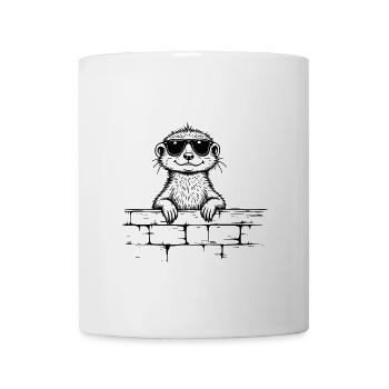 Suricate cool avec lunettes de soleil - Mug blanc - blanc - Devant
