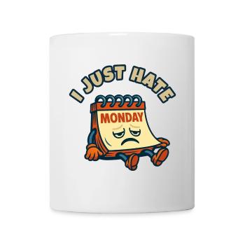 Je déteste juste le dessin animé du lundi - Mug blanc - blanc - Devant