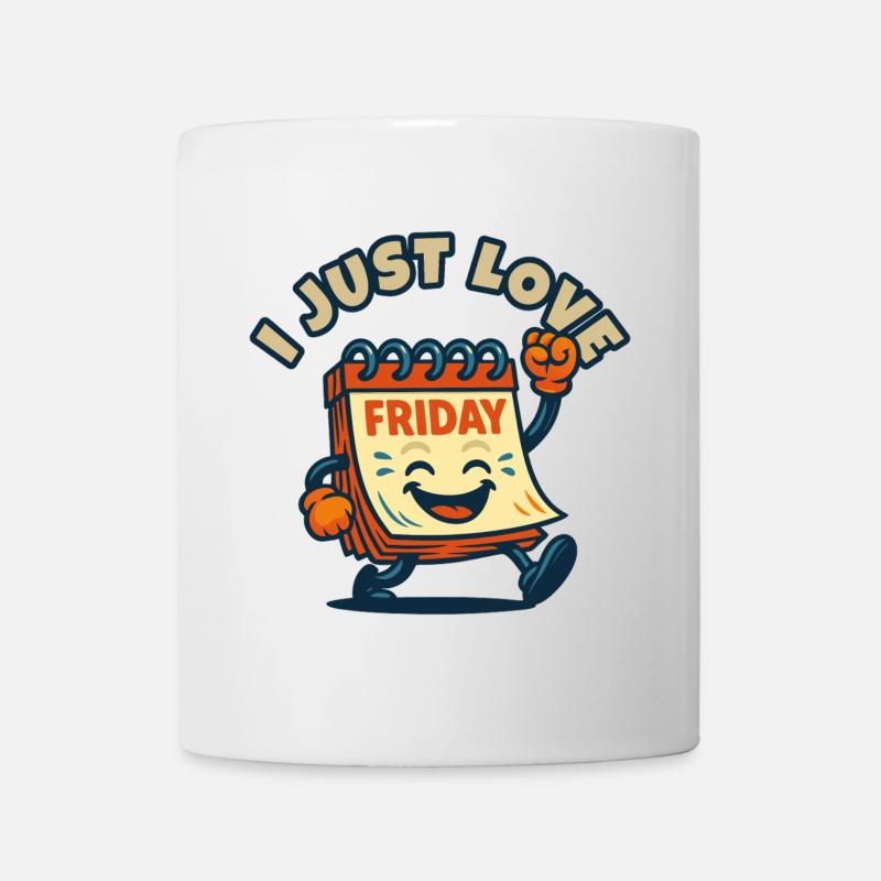 I Love Friday Cartoon - Mug - white