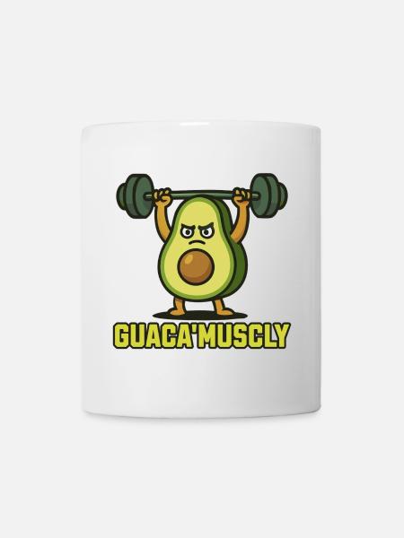 GuacaMuscle Avocado Fitness - Tasse - Weiß