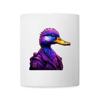 Futuristic Duck in Cyber Style - Mug - white - Front
