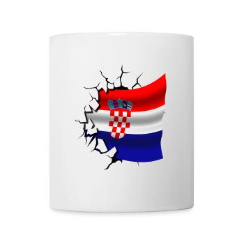Bandera de Croacia - Croatia - Flag Broken Design - Mug - white - Front