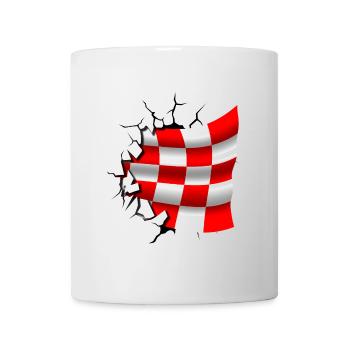 Bandera de Croacia - Croatia - Flag Broken Design - Mug - white - Front