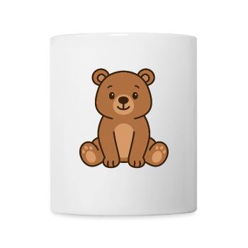 Kuschelbär Illustration - Tasse - Weiß - Vorne