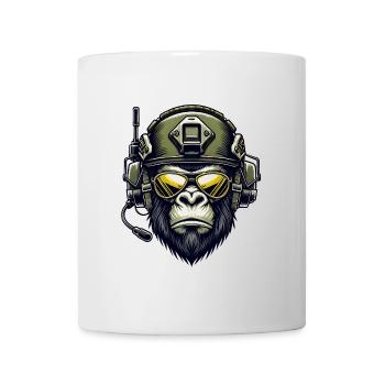 Gorilla Militär Design - Tasse - Weiß - Vorne