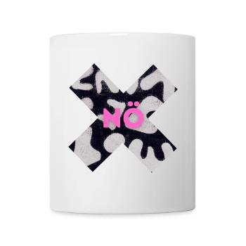 Kreuz - Nö - Nein - Nicht mit mir - Grenzen ziehen - Tasse - Weiß - Vorne