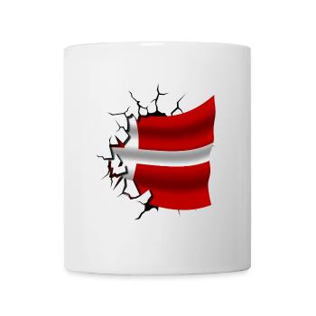 Drapeau du Danemark - Danemark - Drapeau cassé - Mug blanc - blanc - Devant