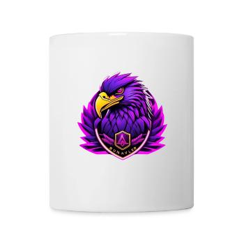 Futuristic eagle with neon accents - Mug - white - Front