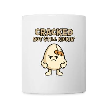 Cracked Egg: Stubborn and Kickin - Mug - white - Front